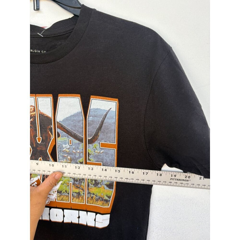 Texas Longhorns Graphic T-Shirt By Mitchell & Ness College Vault Black Size S - Picture 6 of 9